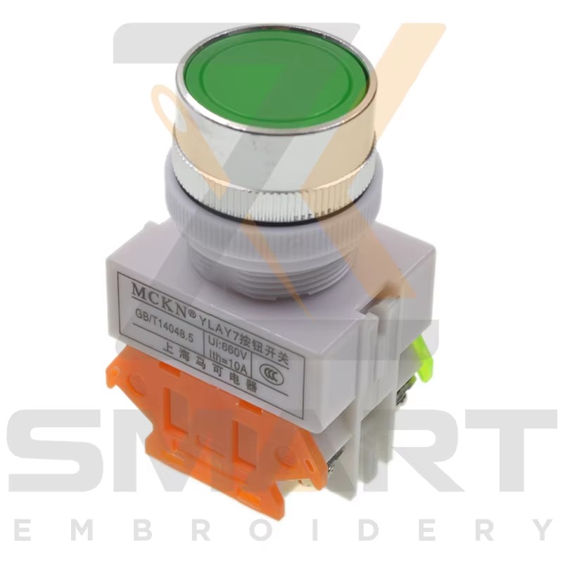 버튼 스위치 녹색 레드 YLAY7 엠브로이드리 기계 부품 EDH06-YLAY7